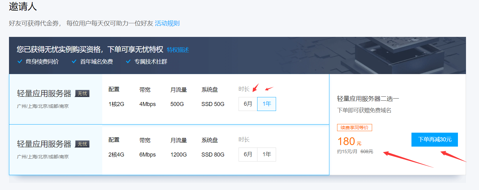 腾讯云大概530元买大概6年1C2G4M轻量应用服务器   轻量无忧计划 Lighthouse Care 活动-初缘Vps小站