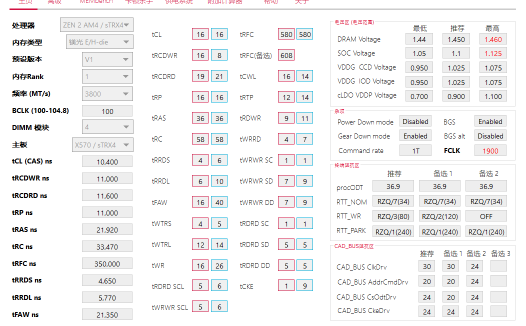 #内存超频# 锐龙内存计算器1.7.0 汉化版 镁光E-Die C9BJZ内存超频 DRAM Calculator for Ryzen 1.7.0汉化版